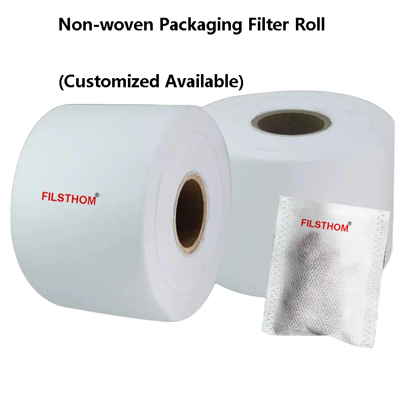 Hot-sealed Non-Woven Fabric Filter Roll For Packing Herbal Tea Bag Various Types Of Heat Sealing Machines
