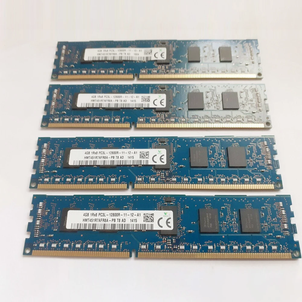 1 Stuks Ram 1rx8 Ddr3l PC3L-12800R Ecc HMT451R7AFR8A-PB 1600 4Gb 4G Ram Voor Sk Hynix Geheugen Hoge Kwaliteit Snel Schip