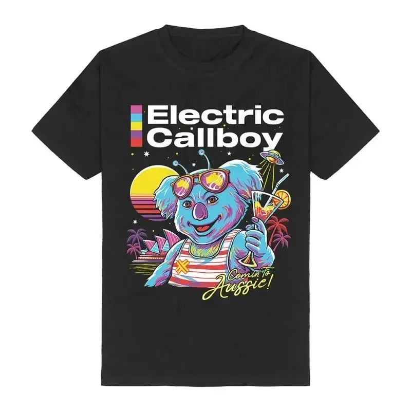 Vtg Electric Callboy Music Band Heavy Cotton All Size Black T Shirt Bl085