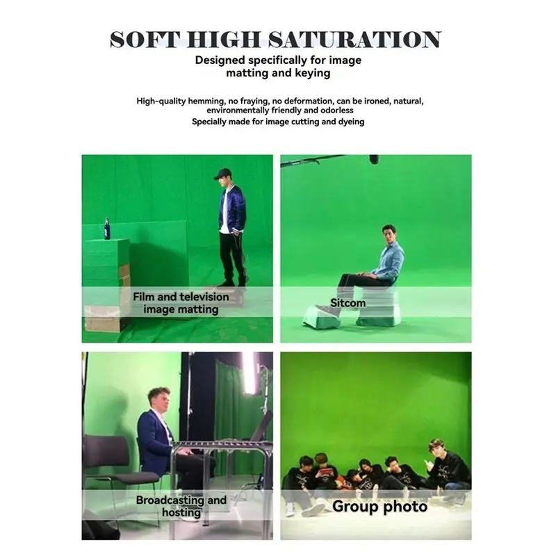 JABS-3X3/3X4 metros recorte de fotos transmisión en vivo fondo verde recorte de tela tela verde cifrado engrosado