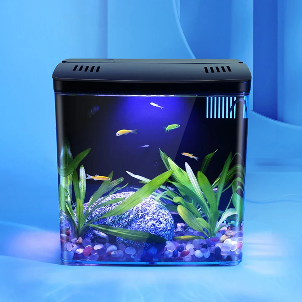 

1PC Household fish tank, living room, small mini betta fish tank, desktop ecological tank