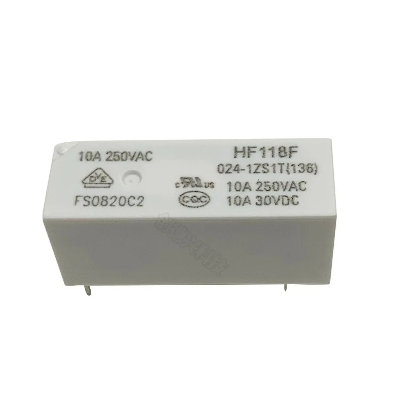 10pcs  Power HF118F 5Pin 10A Relay for Load Switching