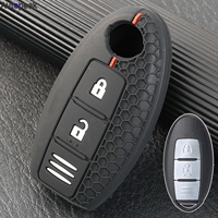 For Nissan March 370Z Micra Juke F15 Qashqai Pulsar Note Tiida Wingroad NV200 Leaf Cube Silicone Key Remote Case Cover 3 Button