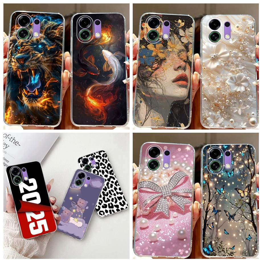 ل ممن لهم K13 توربو برو حافظة التنين الرخام زهرة فراشة Koifish غطاء الهاتف ل ممن لهم K13 K13x كوكه لينة سيليكون واضح فوندا