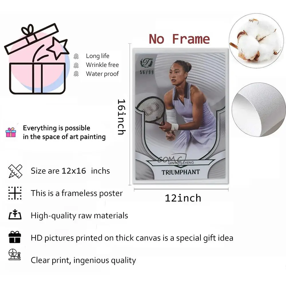 Zheng Qinwen Queen Wen Tennis Champion Painting Calligraphy 1200DPI painting Living room wall art Nordic Unframed