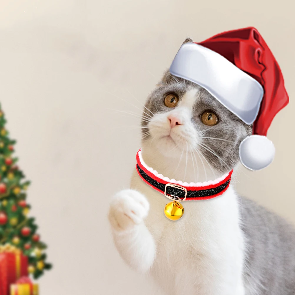

2 Pcs Pet Collar Kitten with Bell Cat Dog Collars Large Breeds Small for Necklace Neckchain