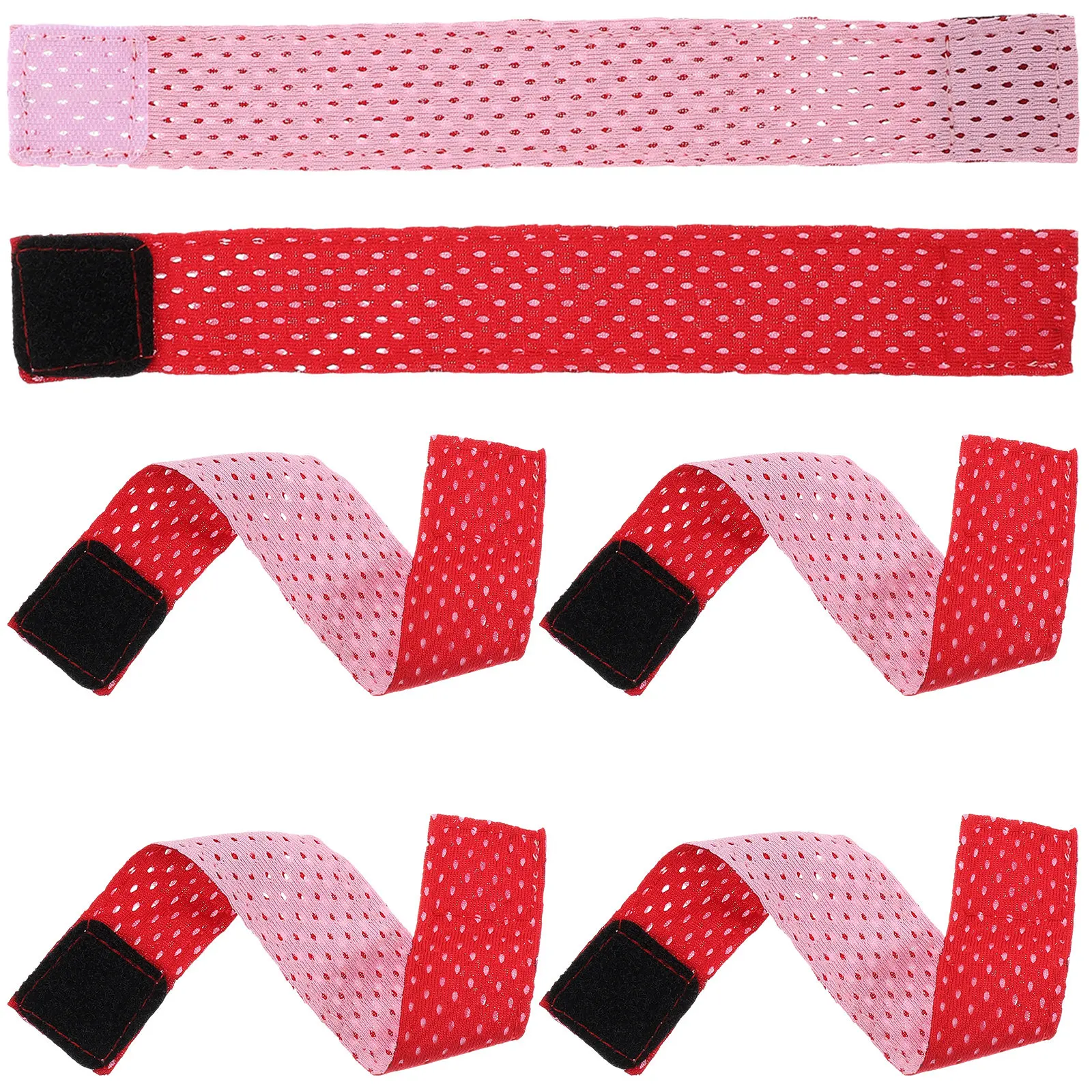 

6 шт. регулируемых эластичных самоклеящихся противоскользящих дышащих спортивных браслетов для футбола и футболки