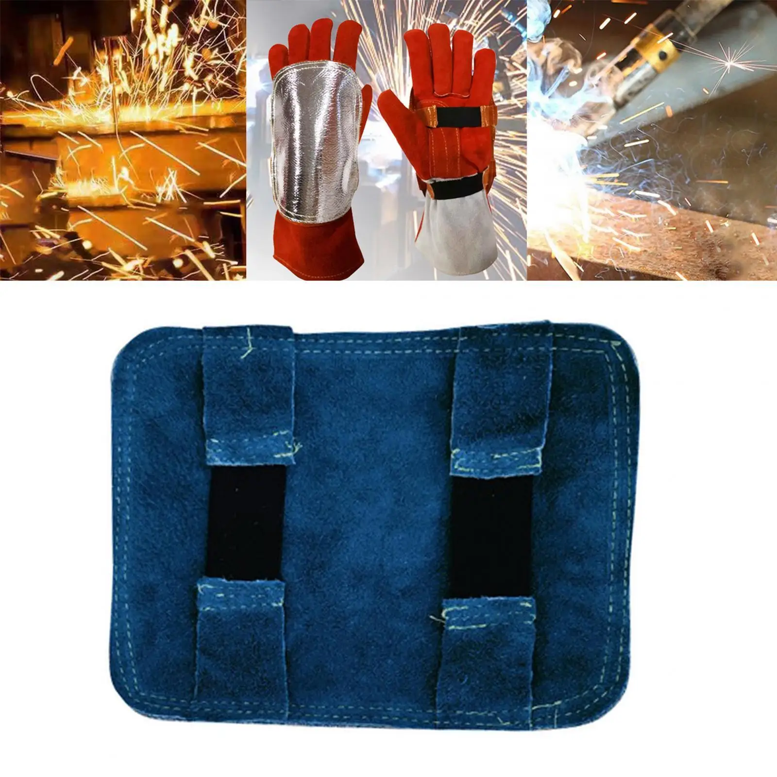 Fireproof Gloves Pad, Aluminized Back Welding Hand Pad, High Temperature Resistant Welding Hand Pad,