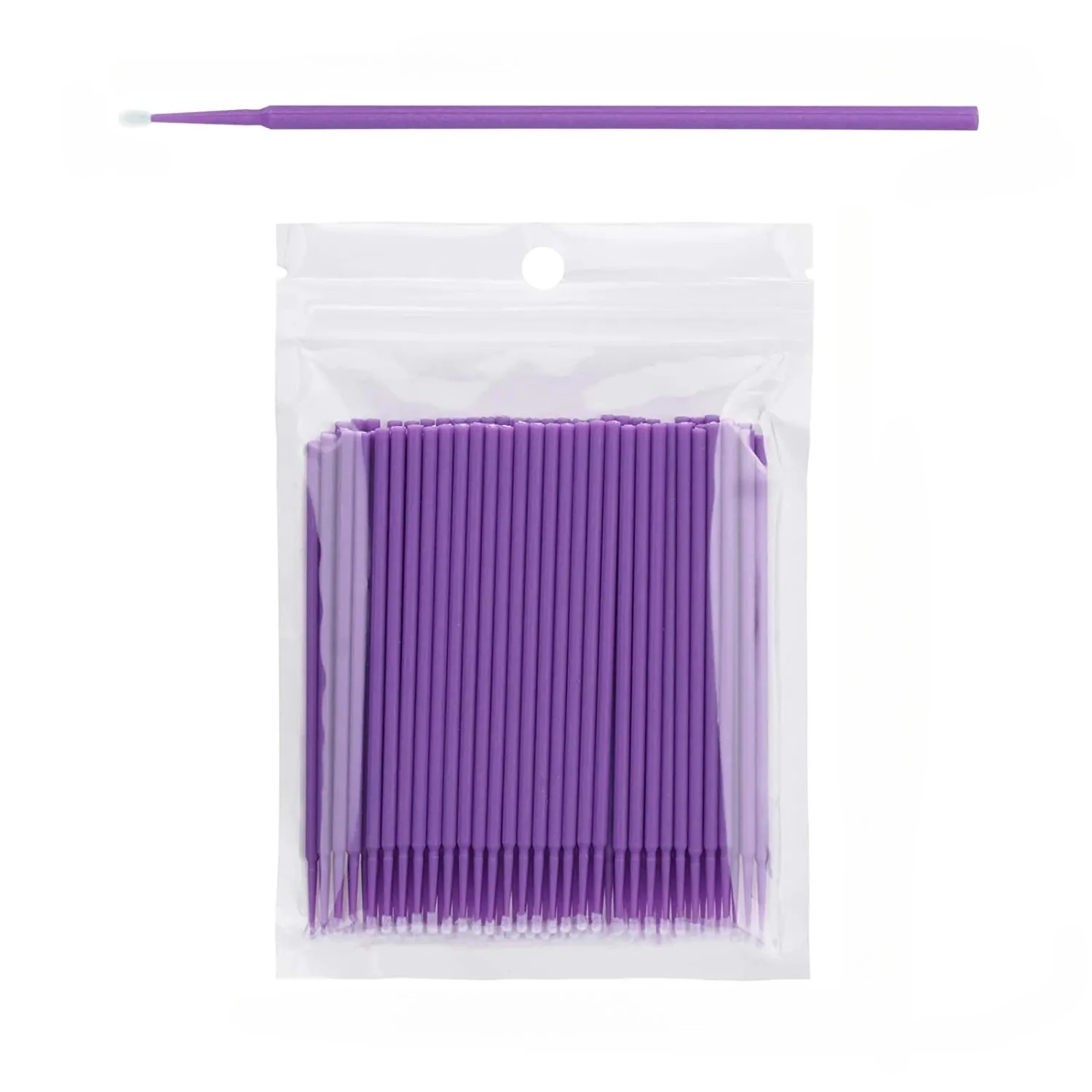 100 pçs extensão individual lash escova cotonete descartável micro para remover microbrush ferramentas de extensão de cílios