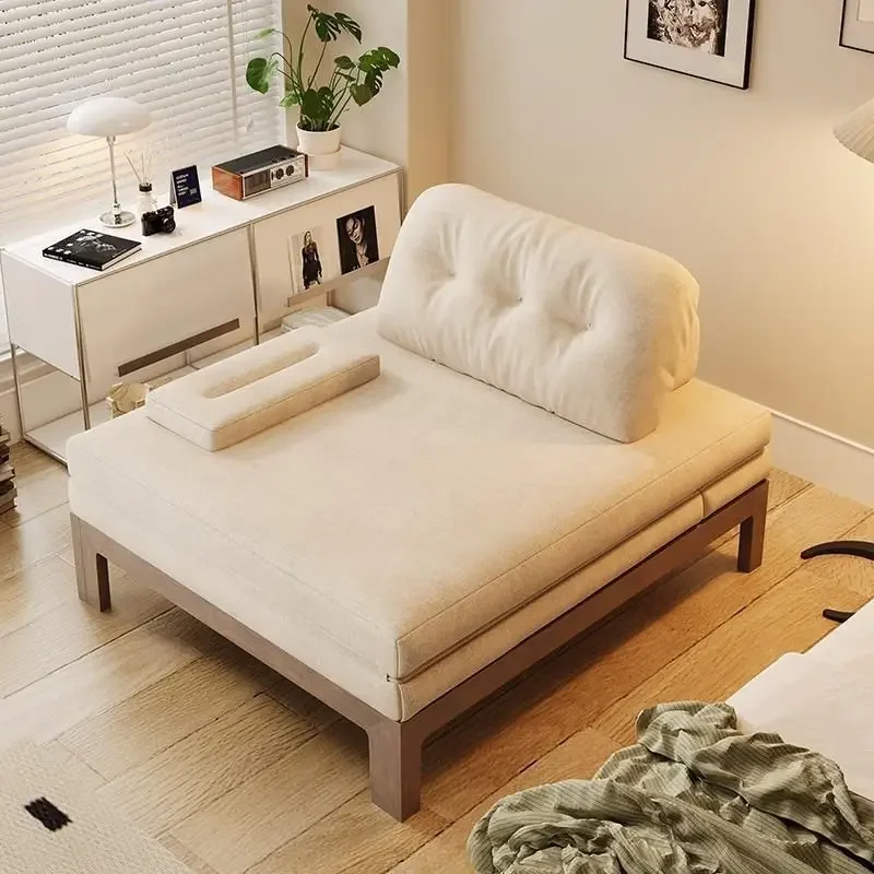 Household solid wood sofa bed Small apartment folding sitting and sleeping dual-purpose bedroom study multi-functional pull-out