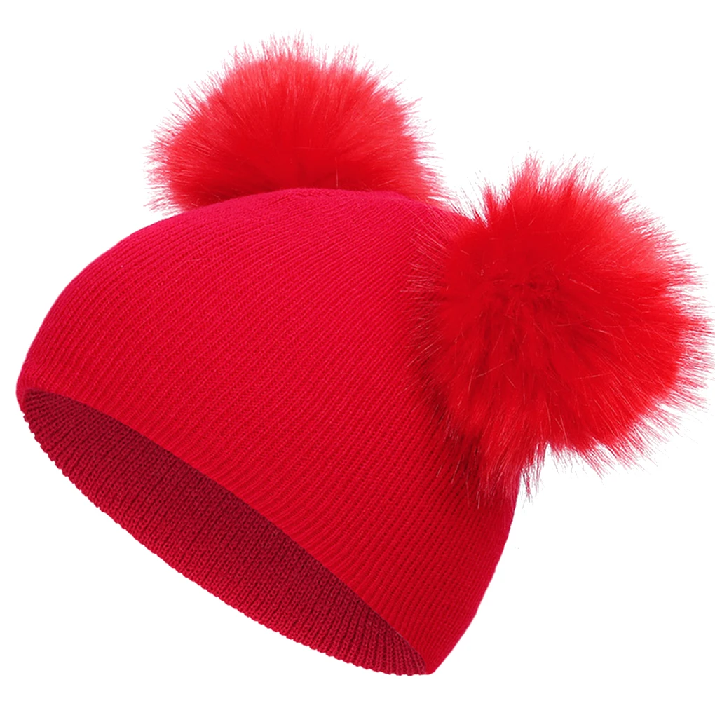 

Baby Knit Hat Wool Boys Girls Children Warm Hat Cap Autumn Winter Kids Infant Solid Beanies