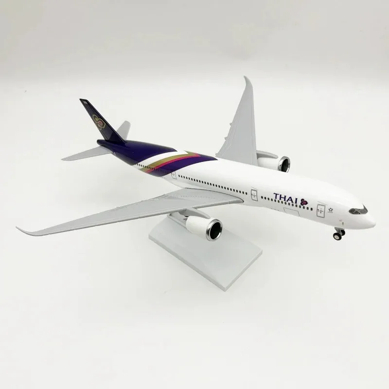 30cm 1/240 Scale Thai A350 Diecast Resin Airplane Model Kit with Stand And Wheel For Adult Aviation Enthusiast Gift or Collectio