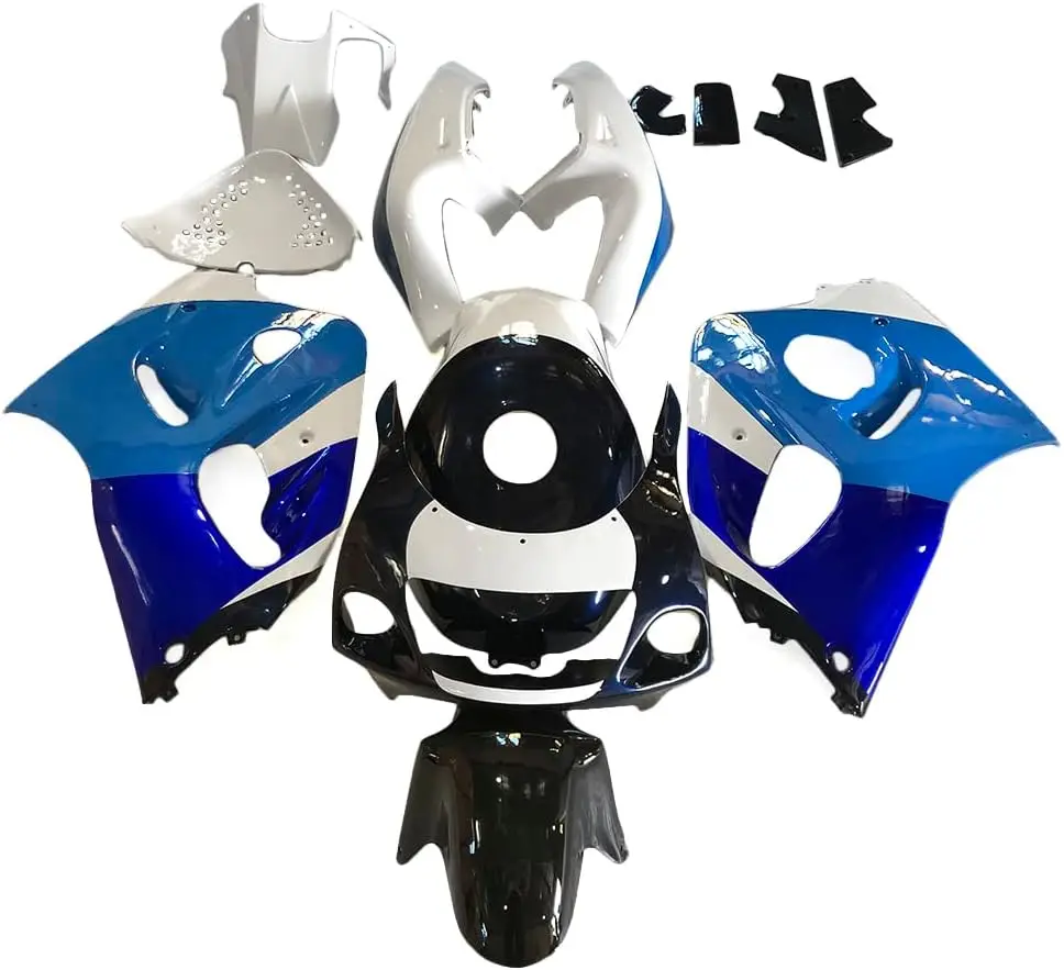 

Комплект обтекателей, подходящий для Suzuki GSXR600 GSXR750 1996, 1997, 1998, 1999, обтекатели из АБС-пластика, инъекционный кузов, полный комплект кузова, синий, белый
