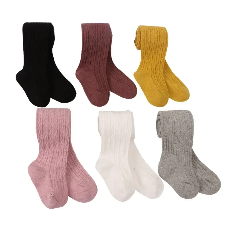 Kids Children Girl Pantyhose Sock Spring Autumn Clothes Elastic Waist Solid Color Lolita Stockings Slim Socks Tights Baby Items