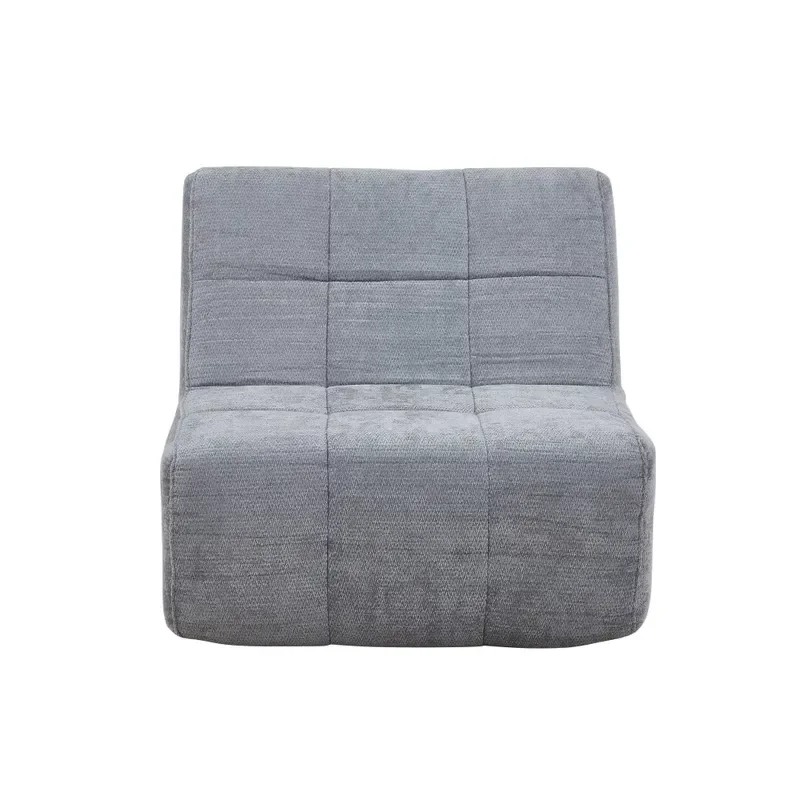 Factory Direct Sales Modern Compression Sofa Fabric Sponge Filling Grey Modular Single Sofa for Apartment Living