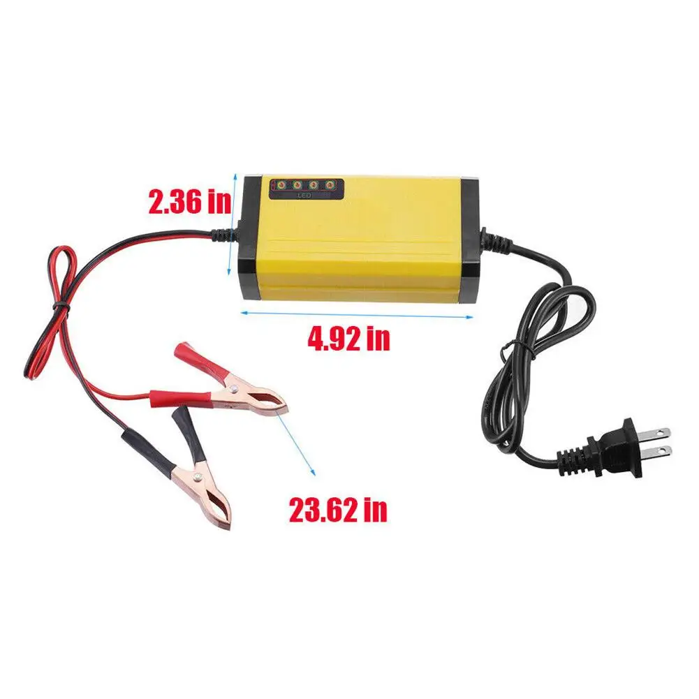 Motorcycle Battery Charger Portable 12V Auto Car Battery Charger Truck Trickle Maintainer Boat Smart Charger Car accessories