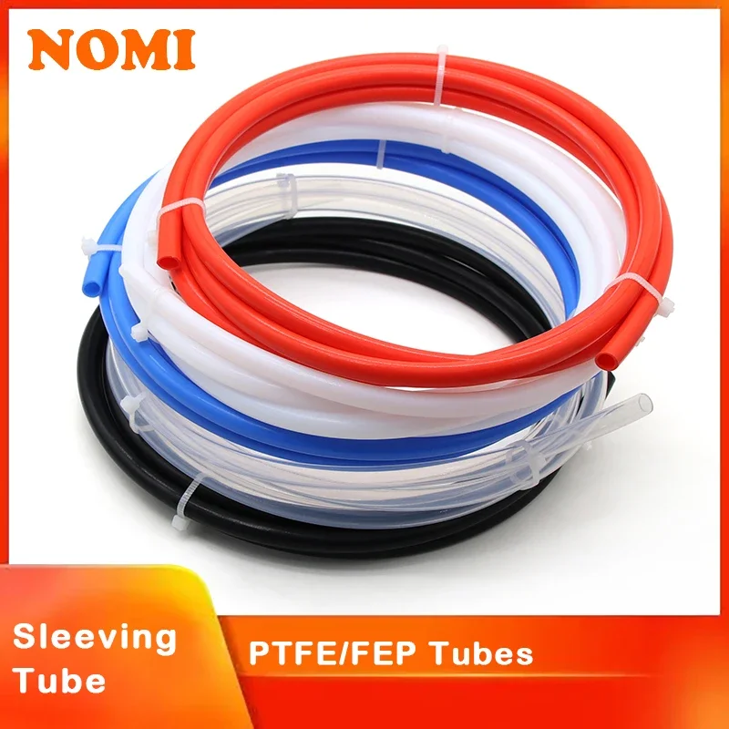 

1m FEP PTFE Tube ID 0.5 1 2 2.5 3 4 5 6 7 8 10 12 14 16 18 20 mm F46 Insulated Hose Rigid Pipe 600V 3D Printer Accessories