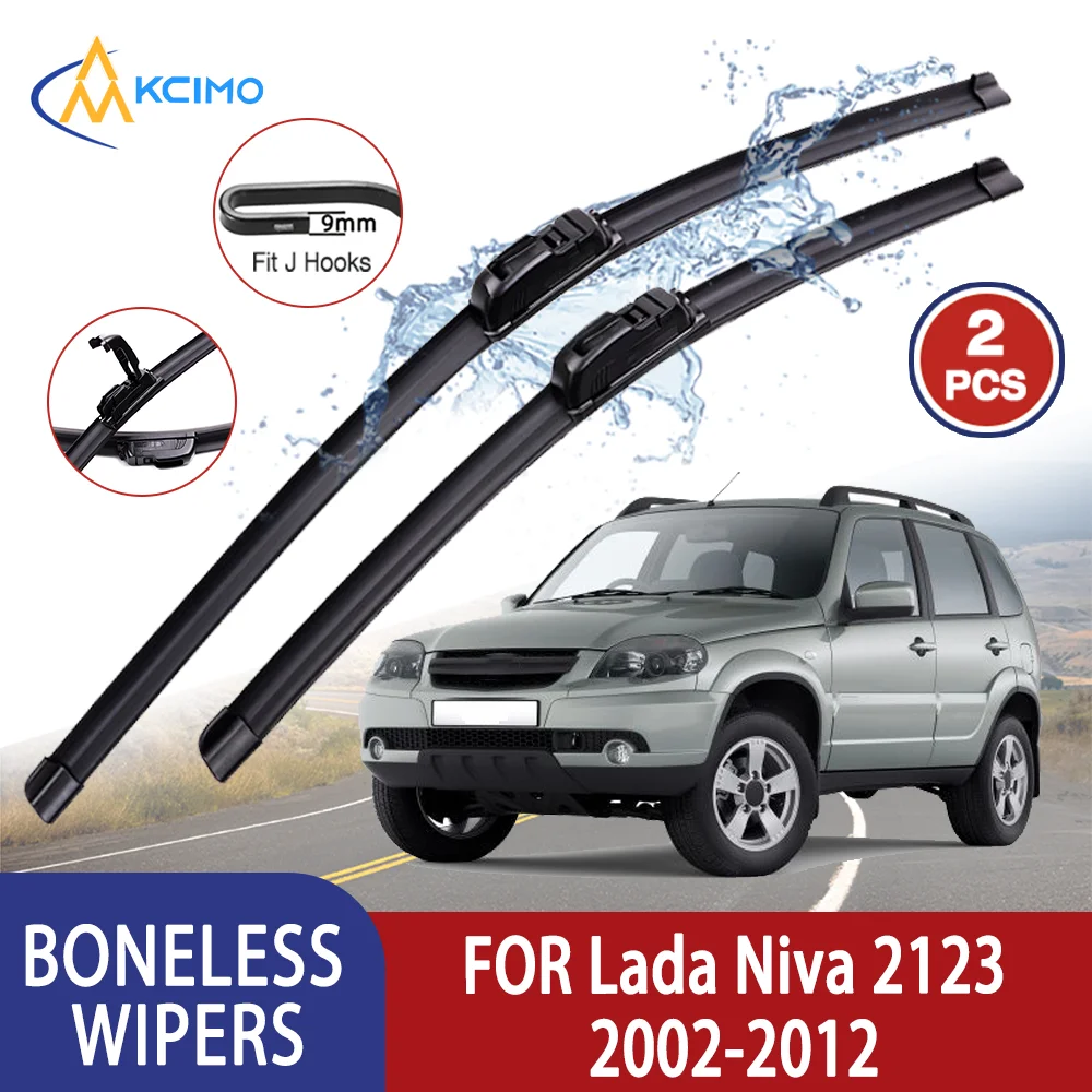 Kcimo Premium High Quality für Leda Niva 2123 	 2002–2012 2003 Auto-U-Typ-Wischer aus weichem Gummi ohne Knochen – HD, leise, langlebig, 50,8 cm + 50,8 cm