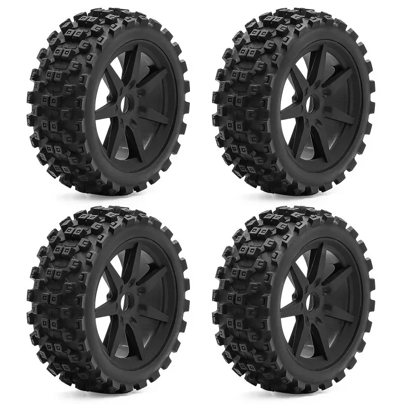 

4pcs 115mm 1/8 RC Off-Road Buggy Wheels Tire 17mm Hex for ARRMA Typhon Trxs Kyosho HPI HSP VRX RC Car