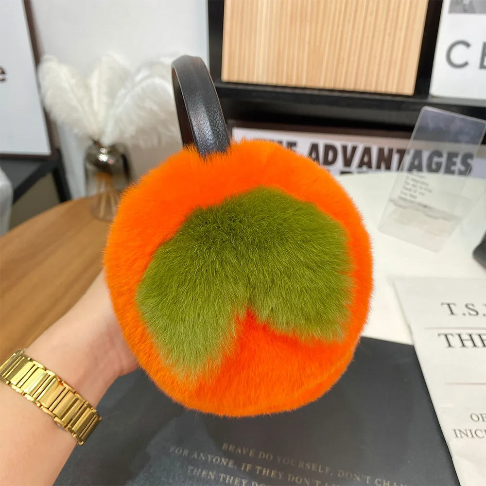 Natural 100% Rex Rabbit Fur Earmuff Women\'s Autumn and Winter Warm Earmuffs Ear Cover Ear Warmer  Ear Muffs Winter Ear Warmers