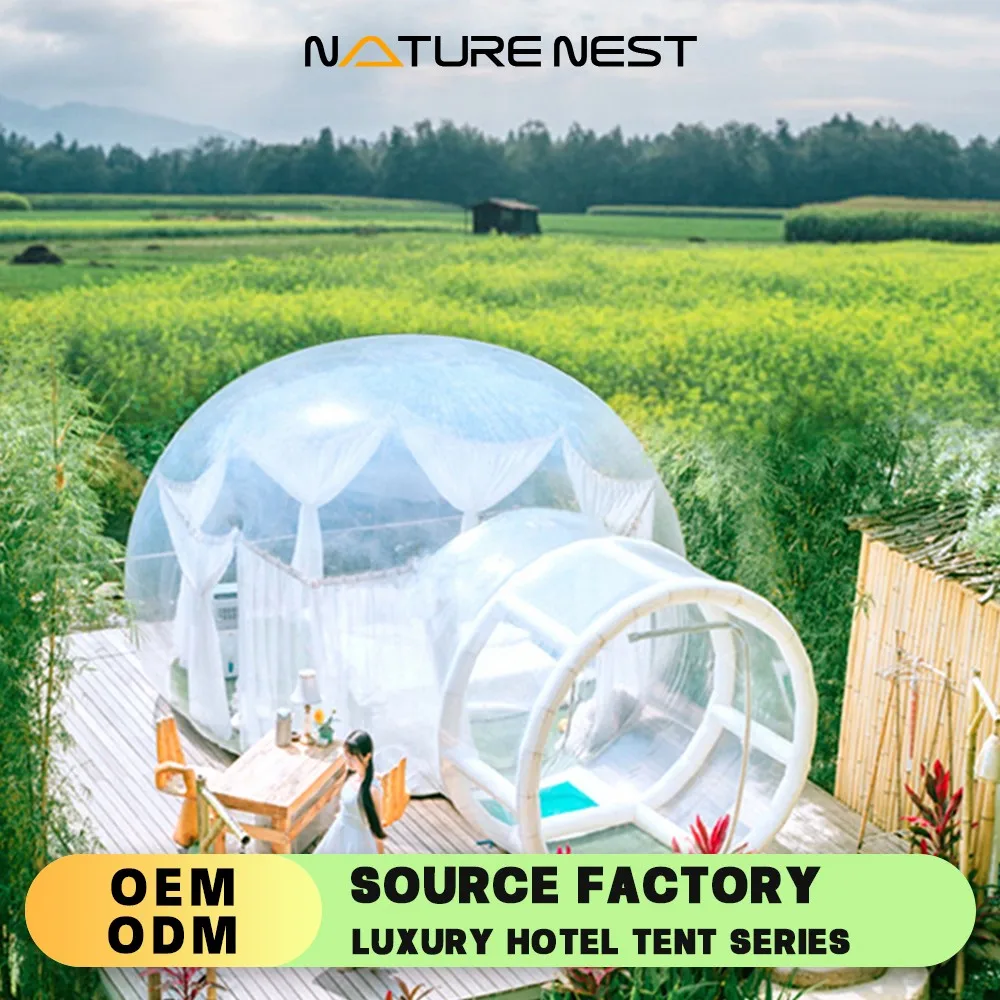 Outdoor Inflatable Transparent Bubble Glamping Dome Tent House for Picnic  Igloo Hotel Bubble Tent Transparent Inflatable Clear