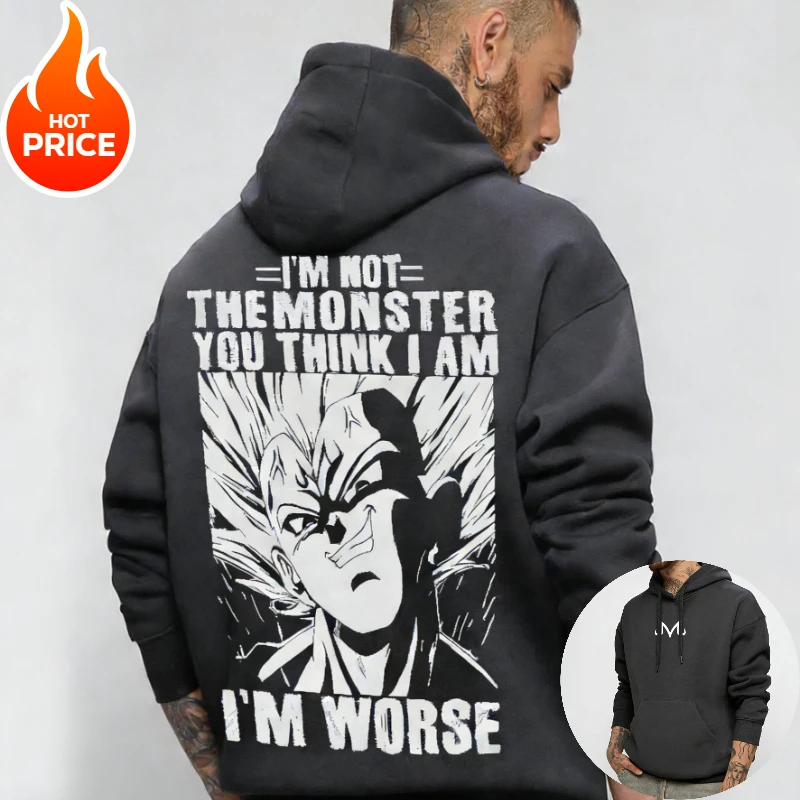 

Vegeta Dragon Ball Super Saiyan Harajuku Streetwear Men Vintage Hoodie Winter Women Oversized Hooded Sweatshirt Long Sleeve Top