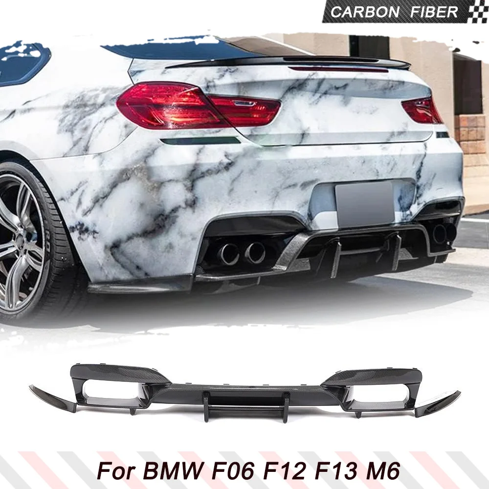 

Rear Bumper Diffuser Lip Splitters for BMW 6 Series F06 F12 F13 M6 2013 - 2019 Car Rear Bumper Diffuser Lip Spoiler Carbon Fiber