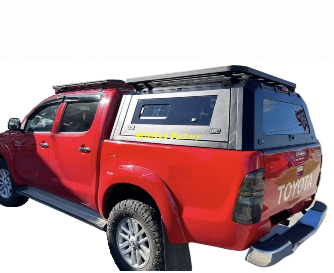 Top Level Truck Topper Camper Shell Pickup Canopy For Hilux With Sliding Windows