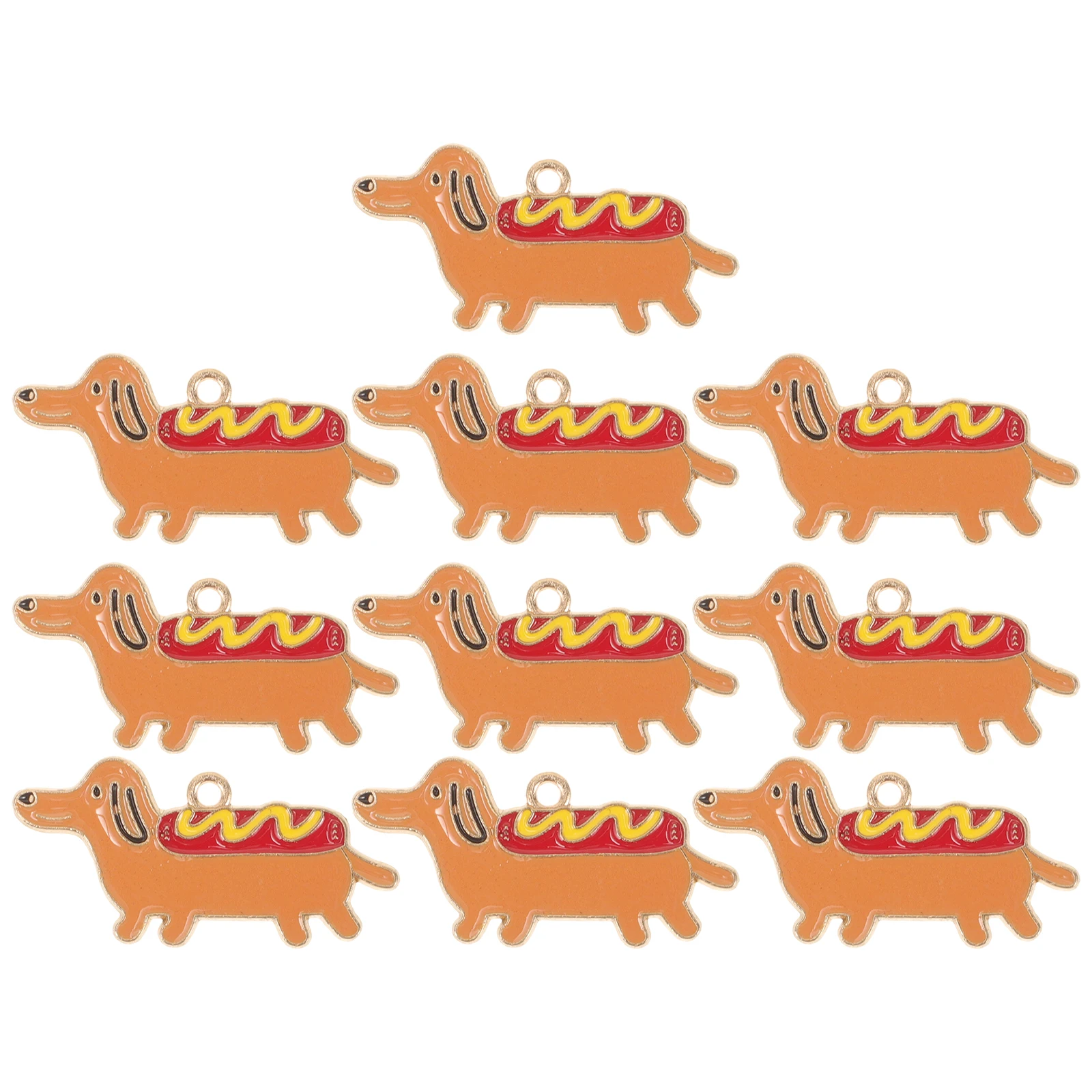 

10pcs Dachshund Alloy Charms H made Pendant for DIY Crafts Dog Shaped Jewelry Accessories Bracelet Necklace Decorations
