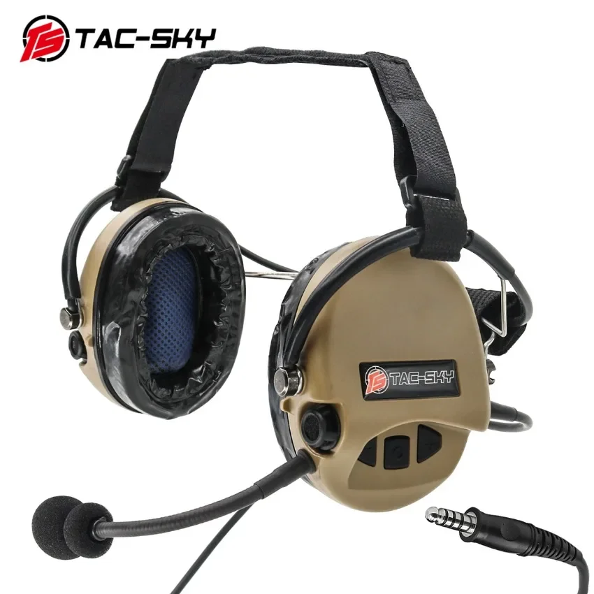 TS TAC-SKY TCI LIBERATOR II Airsoft Headphones SORDIN Silicone Earmuffs Noise Reduction Pickup Tactical Military Headphones DE