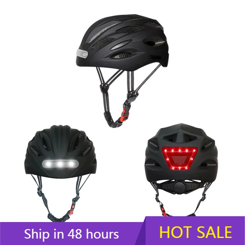 

POWER LEAP OEM&ODM Customized CECPSC Certified Road Bike Helmet 4 LED Modes Mens Adult Bicycle Road MTB Helmet Western Riding He