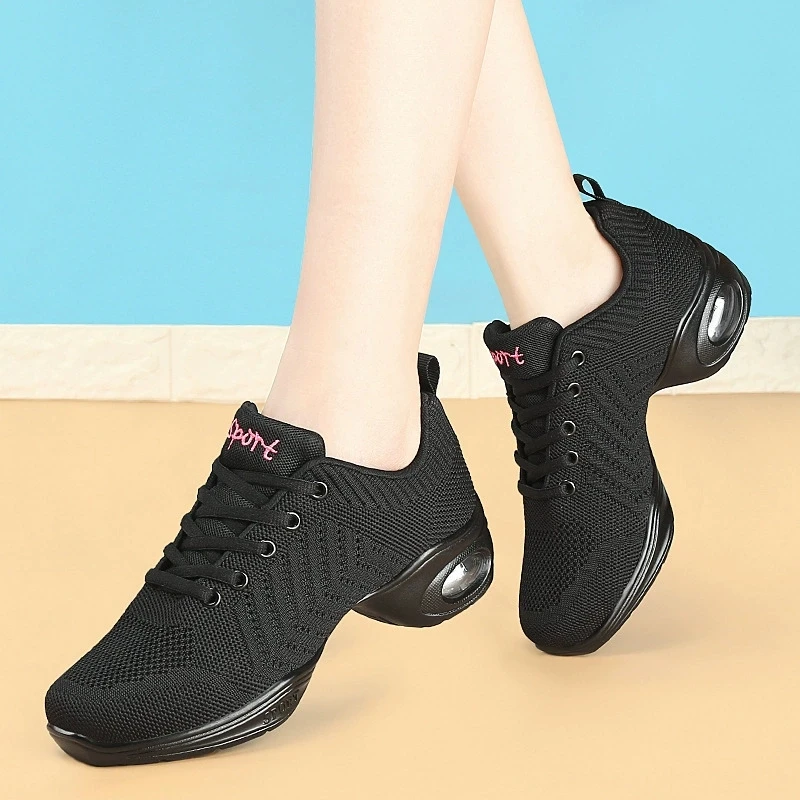 Women's Breathable Mesh Dance Sneakers Shoes for Women Lightweight Mesh Women's Dance Sneakers Casual Jazz Hip Hop Zumba Shoes