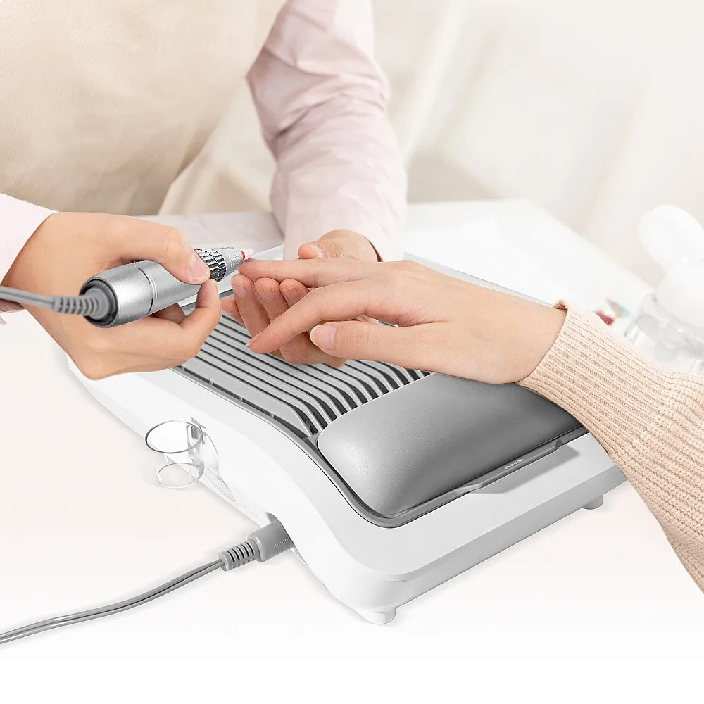2 in 1 Portable Nail Dust Collector and Nail Drill Machine With Filter Professional Nail Manicure Vacuum Cleaner Polisher view 6