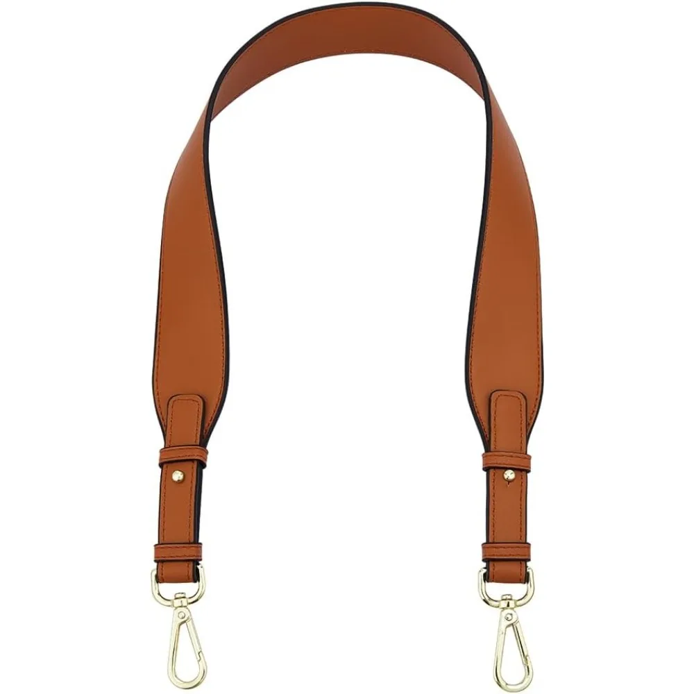 Wide Purse Shoulder Strap Replacement, 31.5 Inch PU Leather Handbag Strap Clutch Bag Handles Shoulder Bag Strap with Alloy