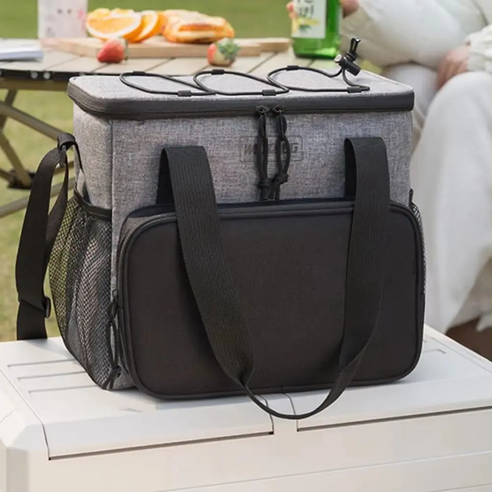 Leakproof Insulated Ice Bag Handheld Oxford Cloth Insulated Thermal Bag Lightweight Durable Lunch Box Bag Outdoor