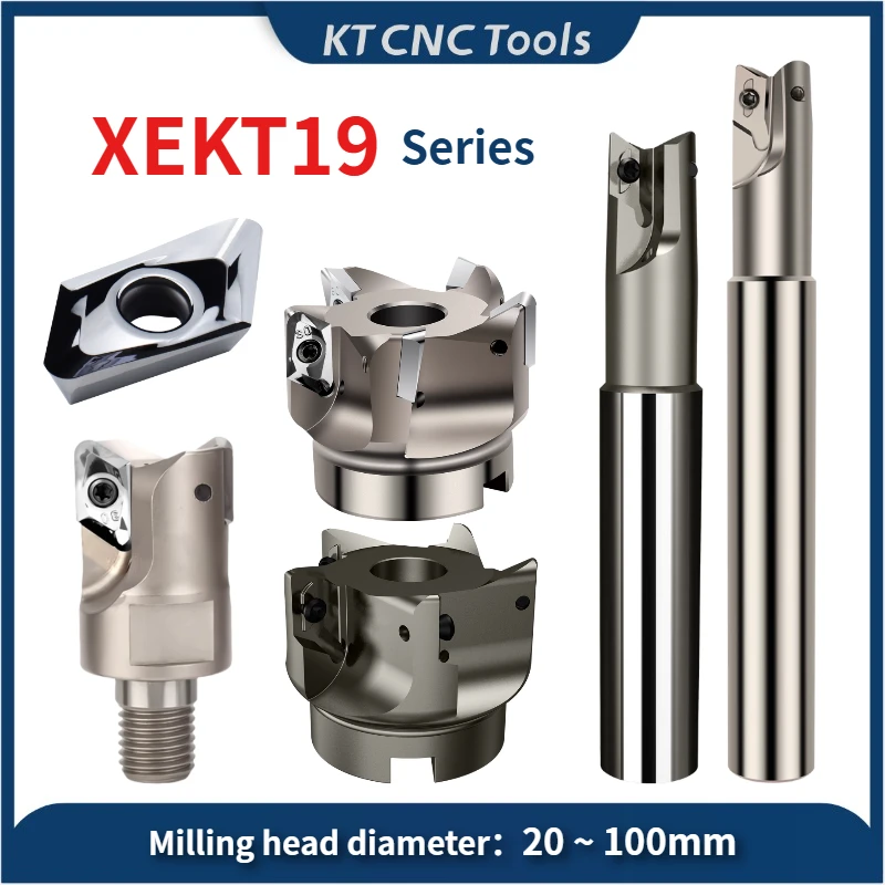 

XEKT19 XEKT19M508-MA XEKT slotted milling cutter bar cutter head for aluminum CNC head fast feed internal cooling tool head