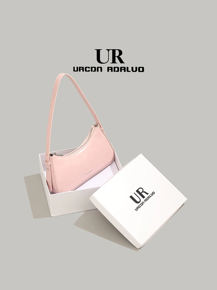 

UR Pink Underarm Bag Women's New 2025 Simple Large Handbag Versatile Single oulder Crossbody Bag Casual Sle