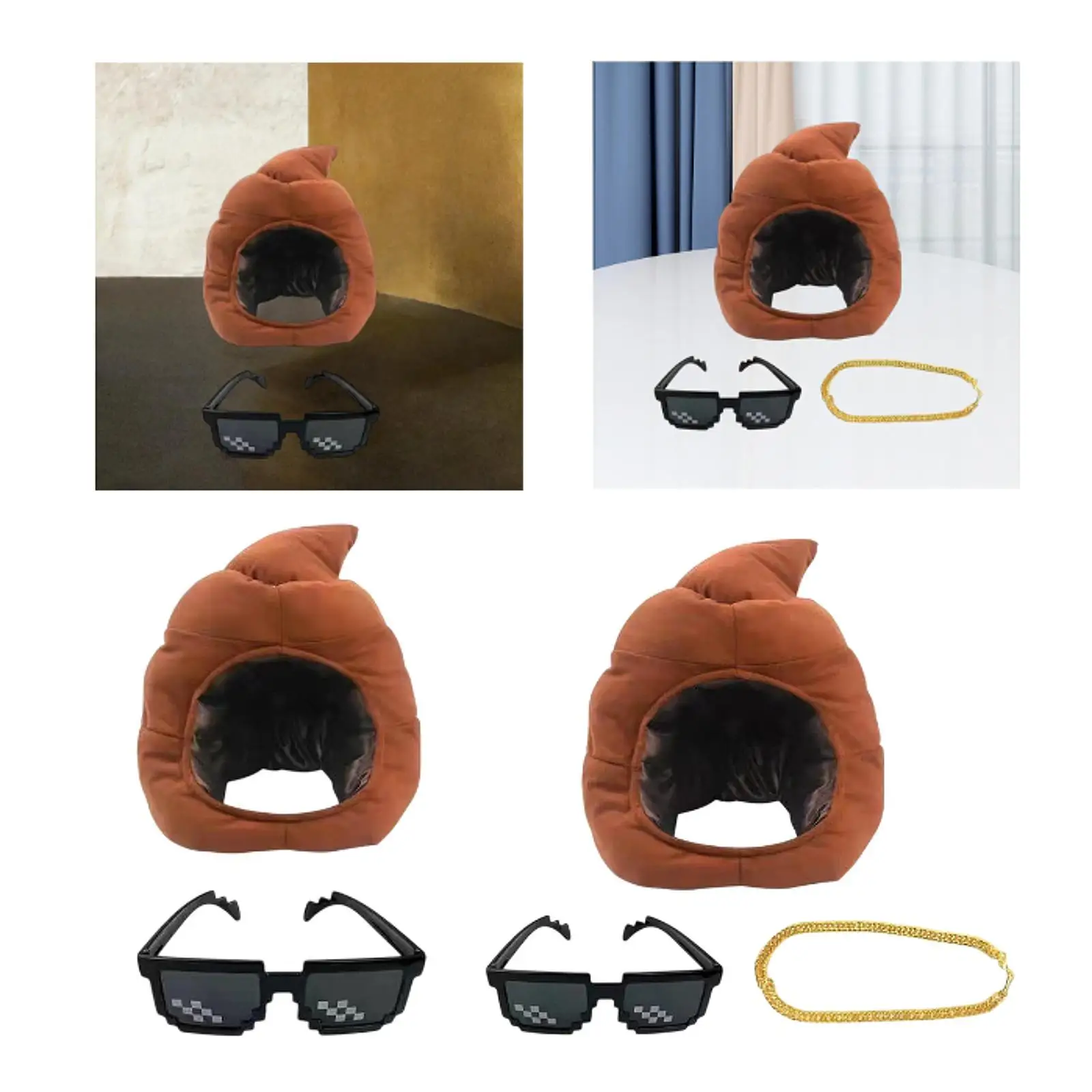 

Poop Shaped Hat Headdress Cosplay Poop Hat for Party Holiday Birthday