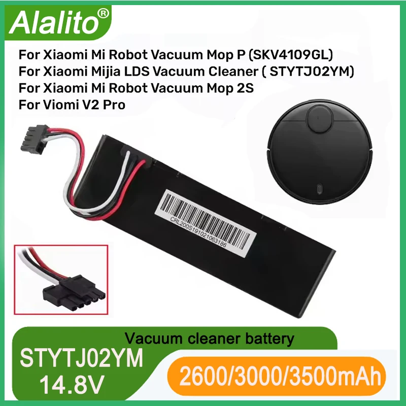 

Babattery Original STYTJ02YM l 14.8V for Xiaomi Mijia LDS Vacuum Cleaner,Mi Robot Vacuum-Mop P,Mi Robot Vacuum-Mop 2S/Haier JX37