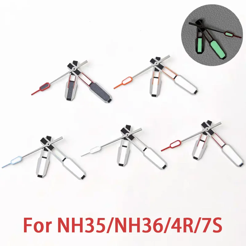 Lancette dell'orologio NH35 modificate Lancette dell'orologio verde luminoso AP Ago Argento Oro Rosa Nero Accessori per orologi per movimento NH35/NH36/4R/7S