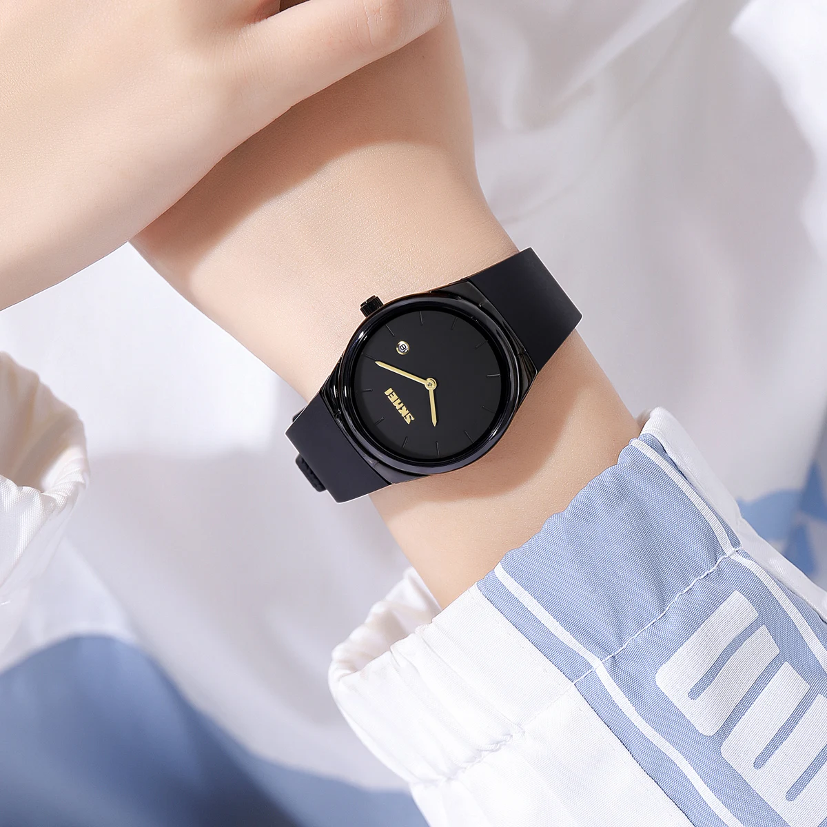 SKMEI Multifunctional Fashion Design Waterproof Wristwatches Business Movement Quartz Watch For Men Women Date Week Time Watches