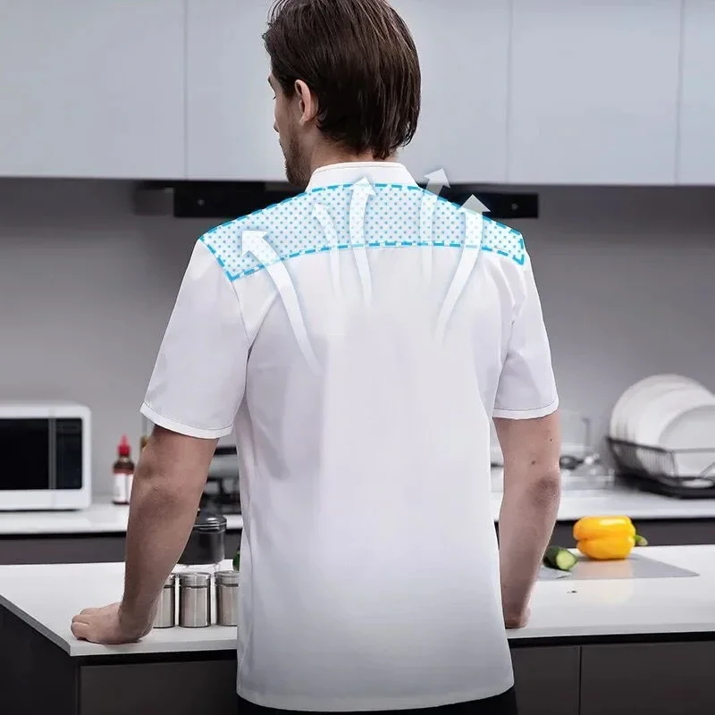 Professione Giacca da cuoco Pizzaiolo Costume da cuoco Uniforme da lavoro per servizio di ristorazione di alta qualità per catering, mensa, caffè, cottura domestica