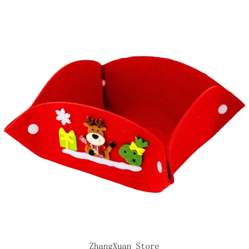Saisonale Süßigkeitenbox aus Vliesstoff für Weihnachtsleckereien für Partytische, 3 x – Detail 4