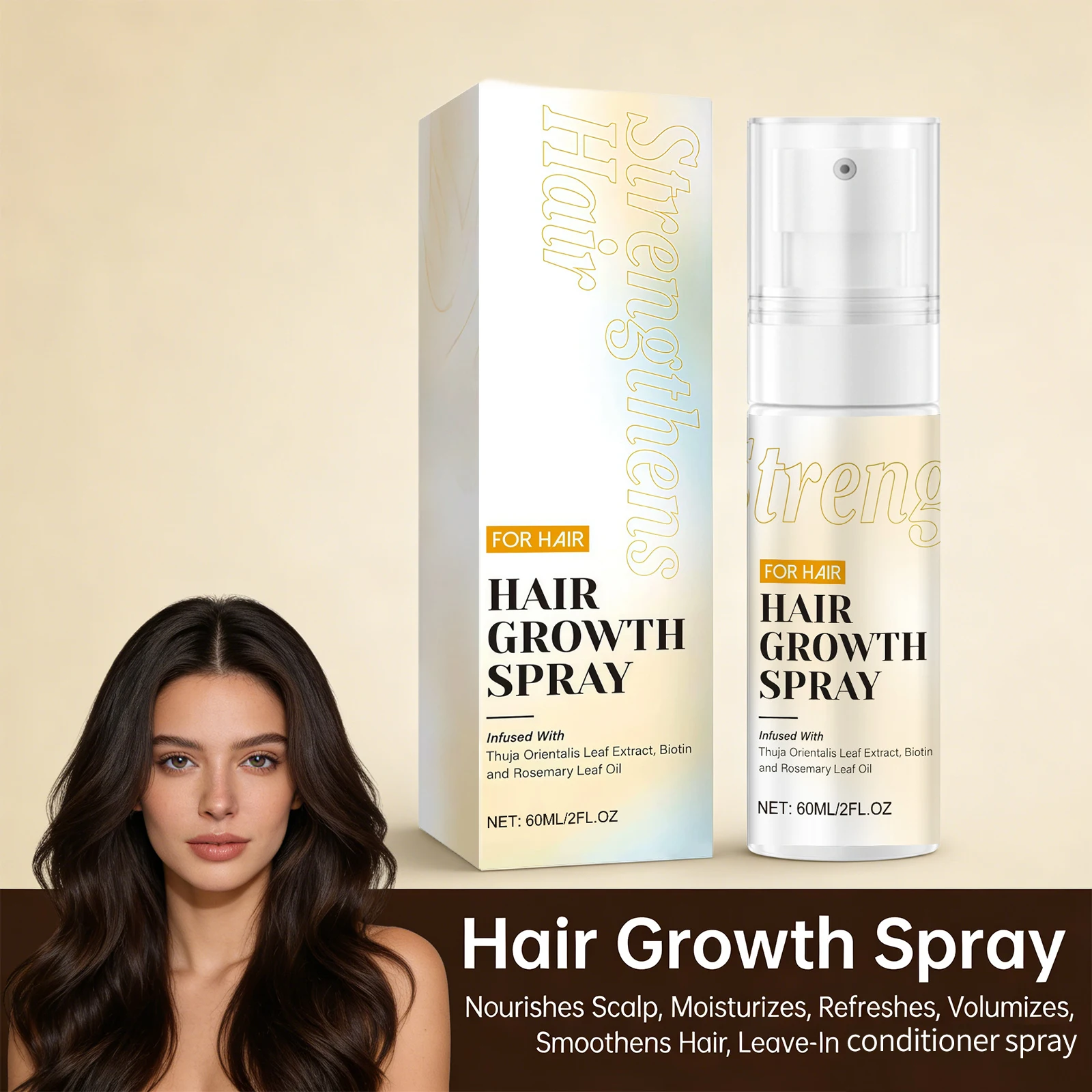 Effective Hair Growth Serum Boost Hair Root Vitality Strengthen Hair Reduce Loss Promote Regrowth Thicken Rosemary Hair Essence
