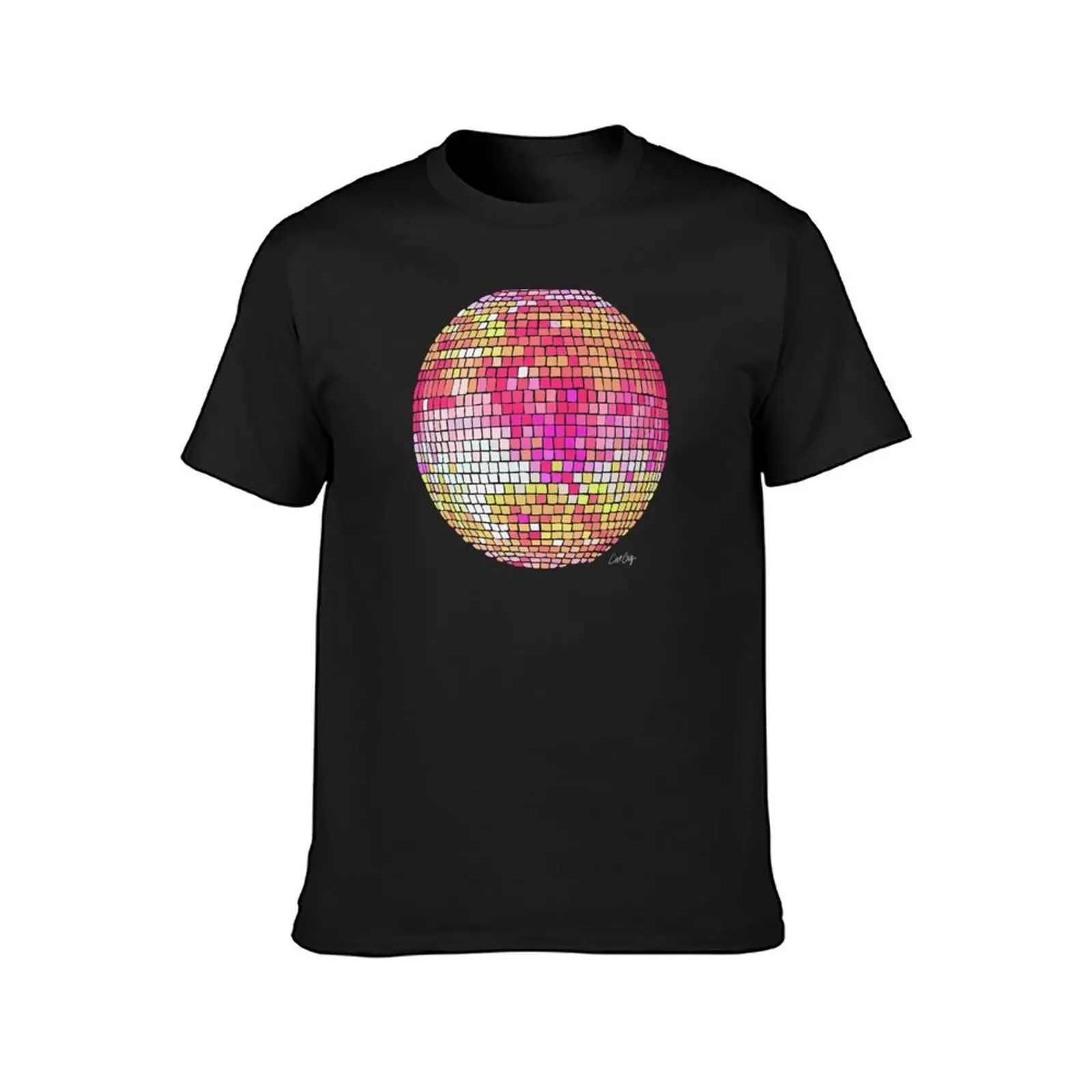 Disco Ball – Pink Ombré T-Shirt plain blacks Men's t-shirt