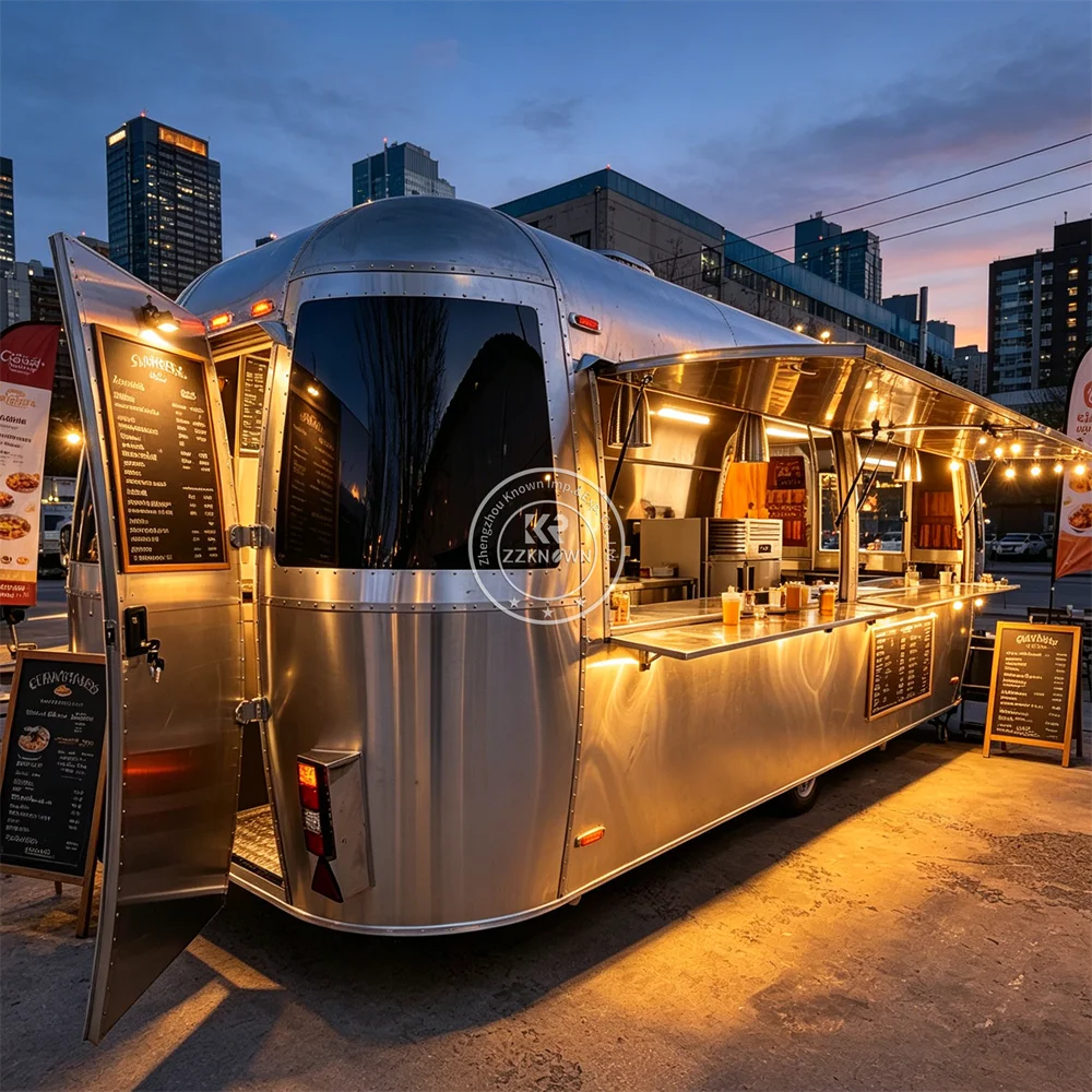 Customized Pancake Food Truck Mobile Coffee Dessert Trailer Custom Mobile Food Trailer With Professional Kitchen Equipment