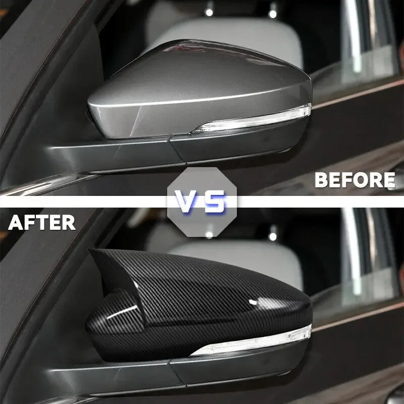 For US Skoda Octavia 2013-2019 For VW T-ROC 2017-2019 Car Rearview Side Mirror Cover Wing Cap Exterior Door Housing Shell Trim