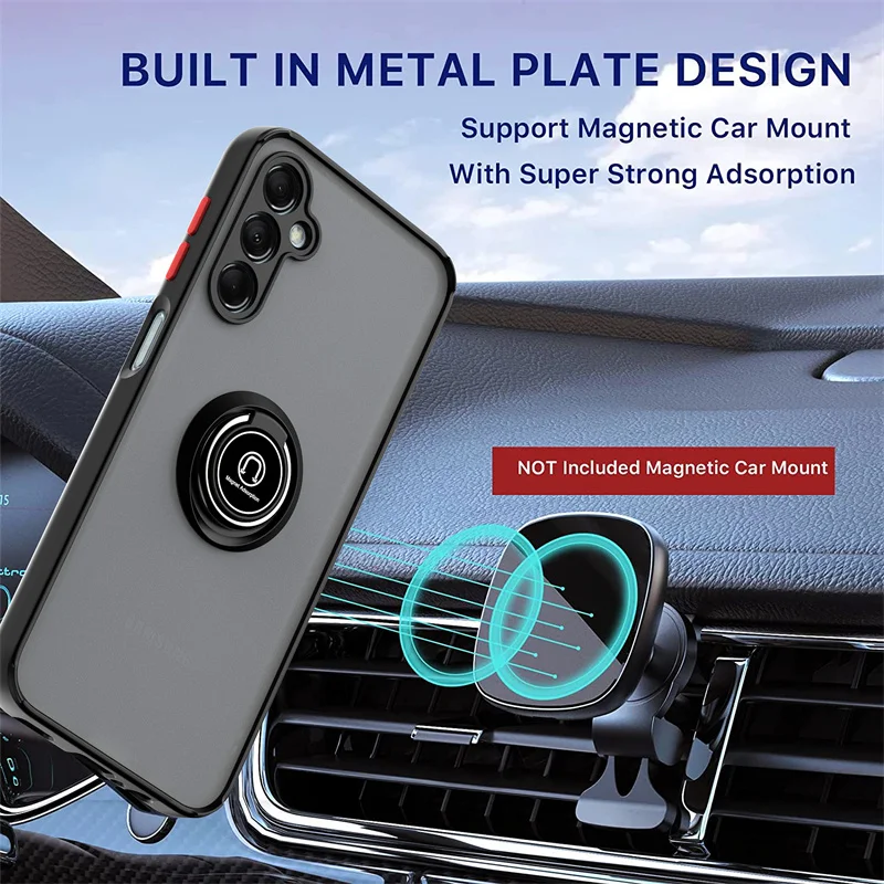 لسامسونج غالاكسي M54 حالة المغناطيسي حلقة حامل ماتي PC درع قضية الهاتف لسامسونج M54 M 54 GalaxyM54 5G SM-M546B الغطاء الخلفي #2