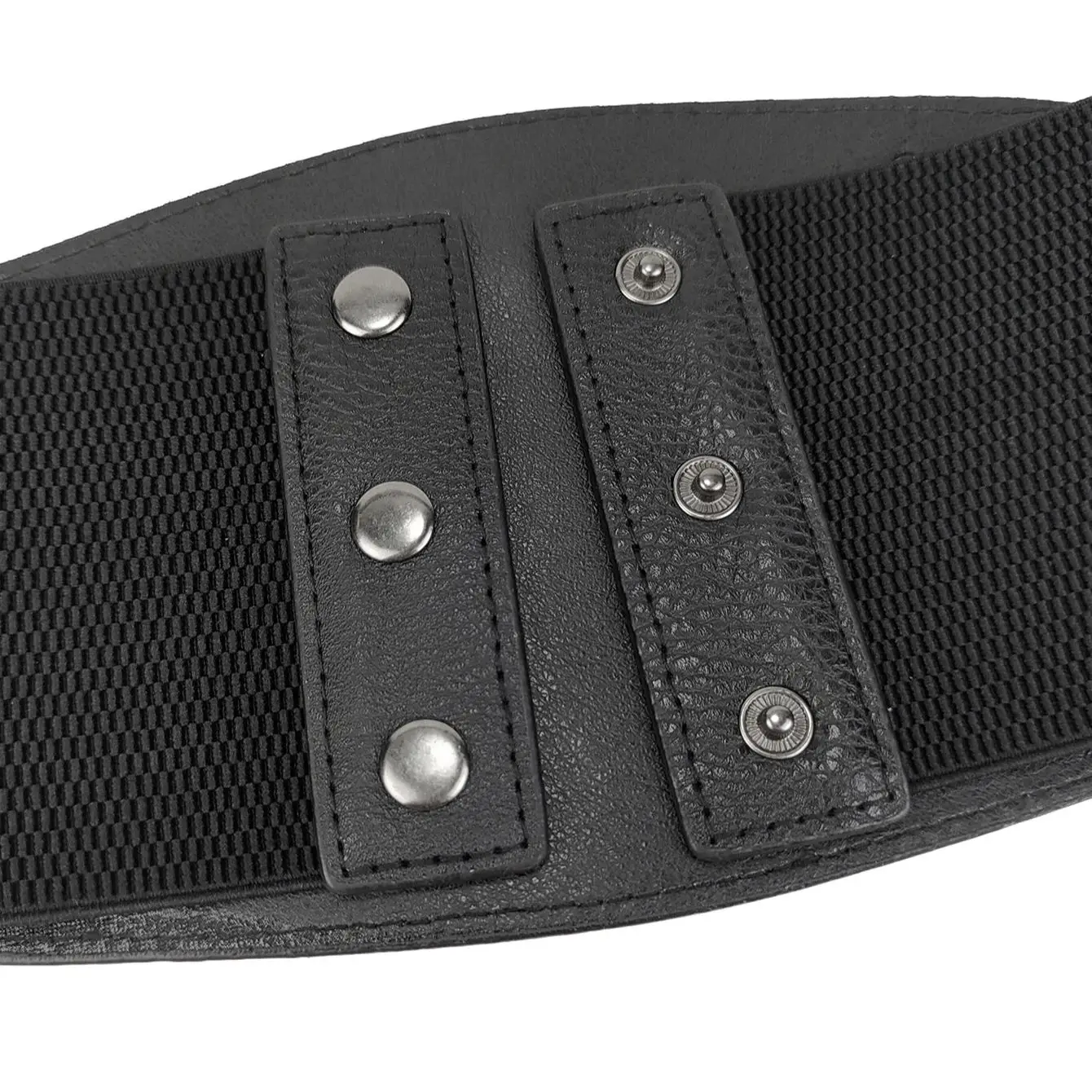 يزوج الفستان المزخرف ذو الحزام العريض للسيدات الجديد بقميص مربوط بخصر أسود