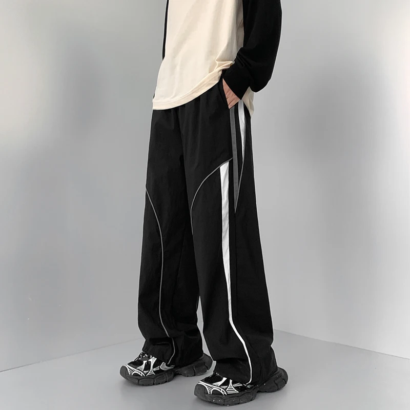 Men's y2k Striped Baggy Cargo Pants Sweatpants Sportswear Wide Leg Harajuku Track Pants Trousers men Korean Autumn Clothes